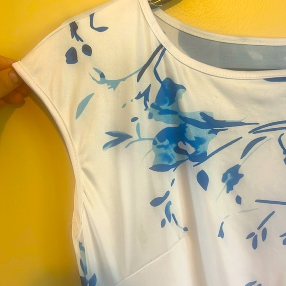 M Women Dress Summer Sleeveless Crew Neck Floral Print Slim Casual Bodycon - Picture 7 of 10